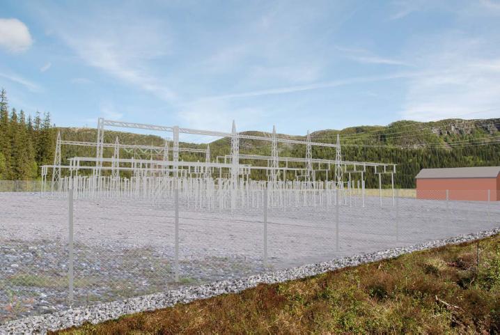 <center>Trafostasjon ved Straum, Roan